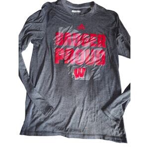 UNIVERSITY OF WISCONSIN BADGERS shirt size M medium ADIDAS